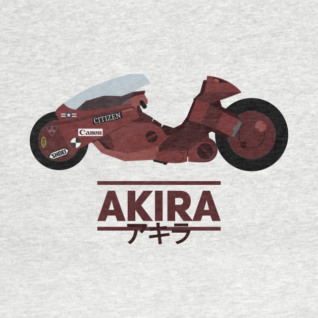 Akira - Kaneda's Bike flat design by Dust